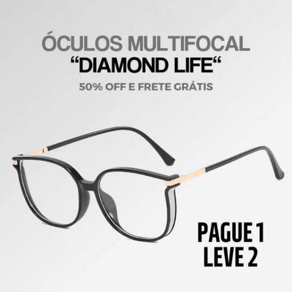 Pague 1 Leve 2 / Óculos Multifocal Diamond Life [Se Adapta Ao Seu Grau] + Brinde Capinha