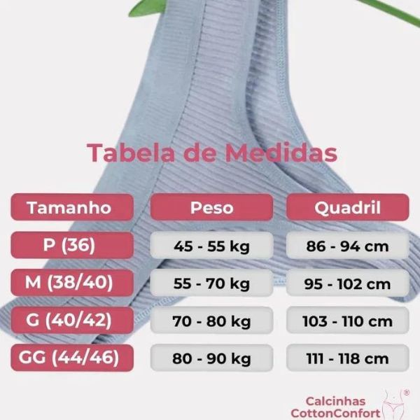 [PROMOÇÃO DE LANÇAMENTO COMPRE 5 LEVE 10] Calcinha CottonConfort - FRETE GRÁTIS