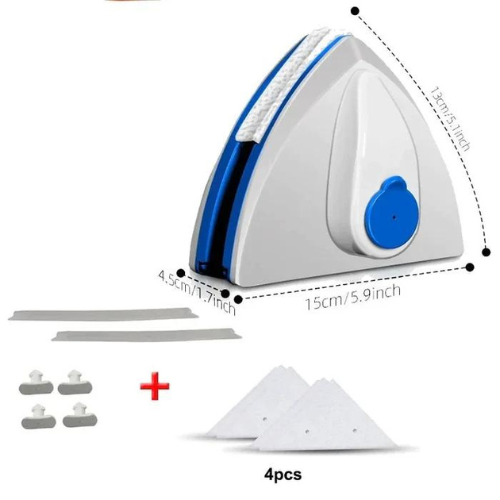 Limpador de Vidros Magnético Dupla Face Com Reservatório - Eco Glass.