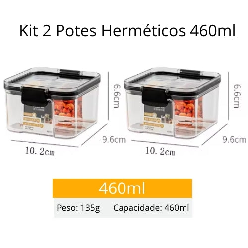 Potes Herméticos empilháveis de cozinha  (460-1800ml)