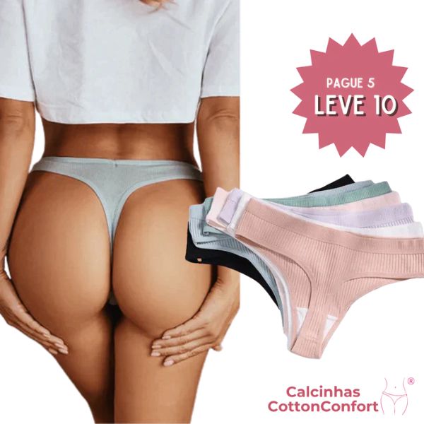 [PROMOÇÃO DE LANÇAMENTO COMPRE 5 LEVE 10] Calcinha CottonConfort - FRETE GRÁTIS