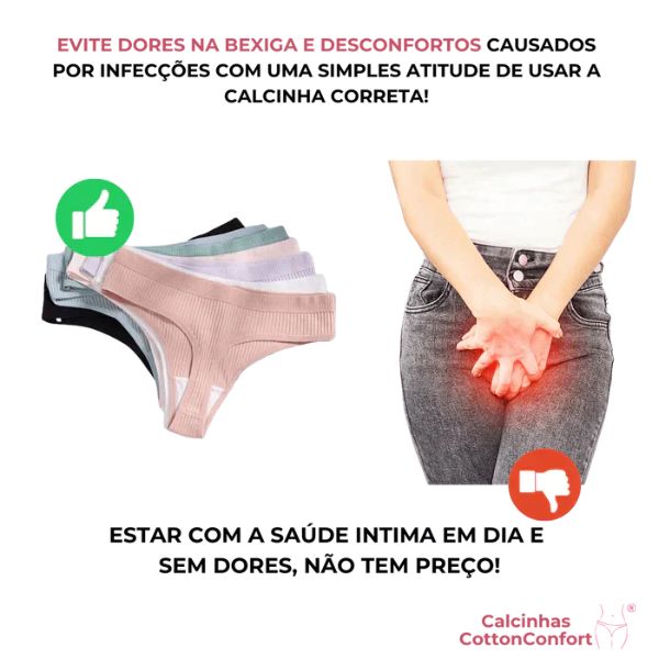 [PROMOÇÃO DE LANÇAMENTO COMPRE 5 LEVE 10] Calcinha CottonConfort - FRETE GRÁTIS